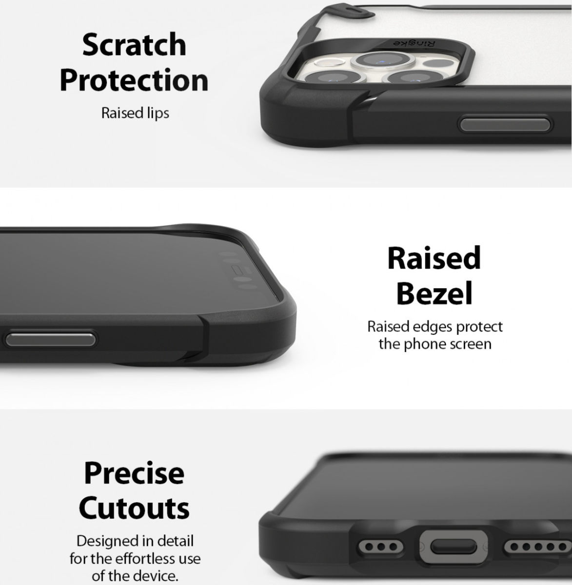 Ringke Fusion X2 Apple iPhone 12/12 Pro Hoesje Transparant Matte Zwart afbeelding 5
