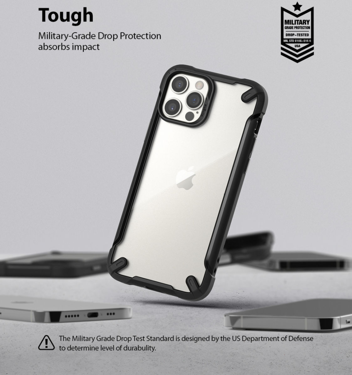 Ringke Fusion X2 Apple iPhone 12/12 Pro Hoesje Transparant Matte Zwart afbeelding 6
