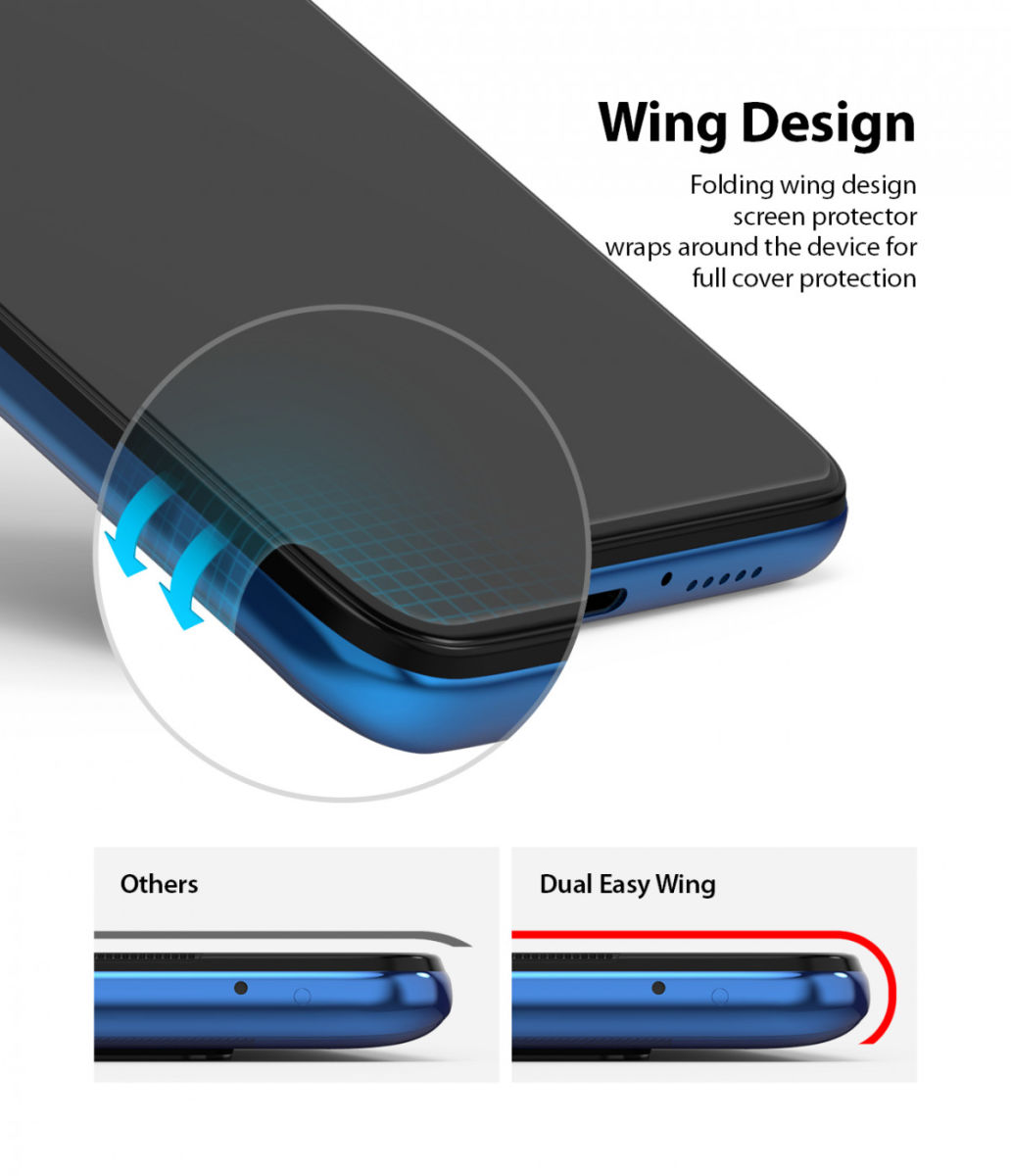 Ringke Dual Easy Wing Xiaomi Poco X3/X3 Pro Screen Protector (2-Pack) afbeelding 5