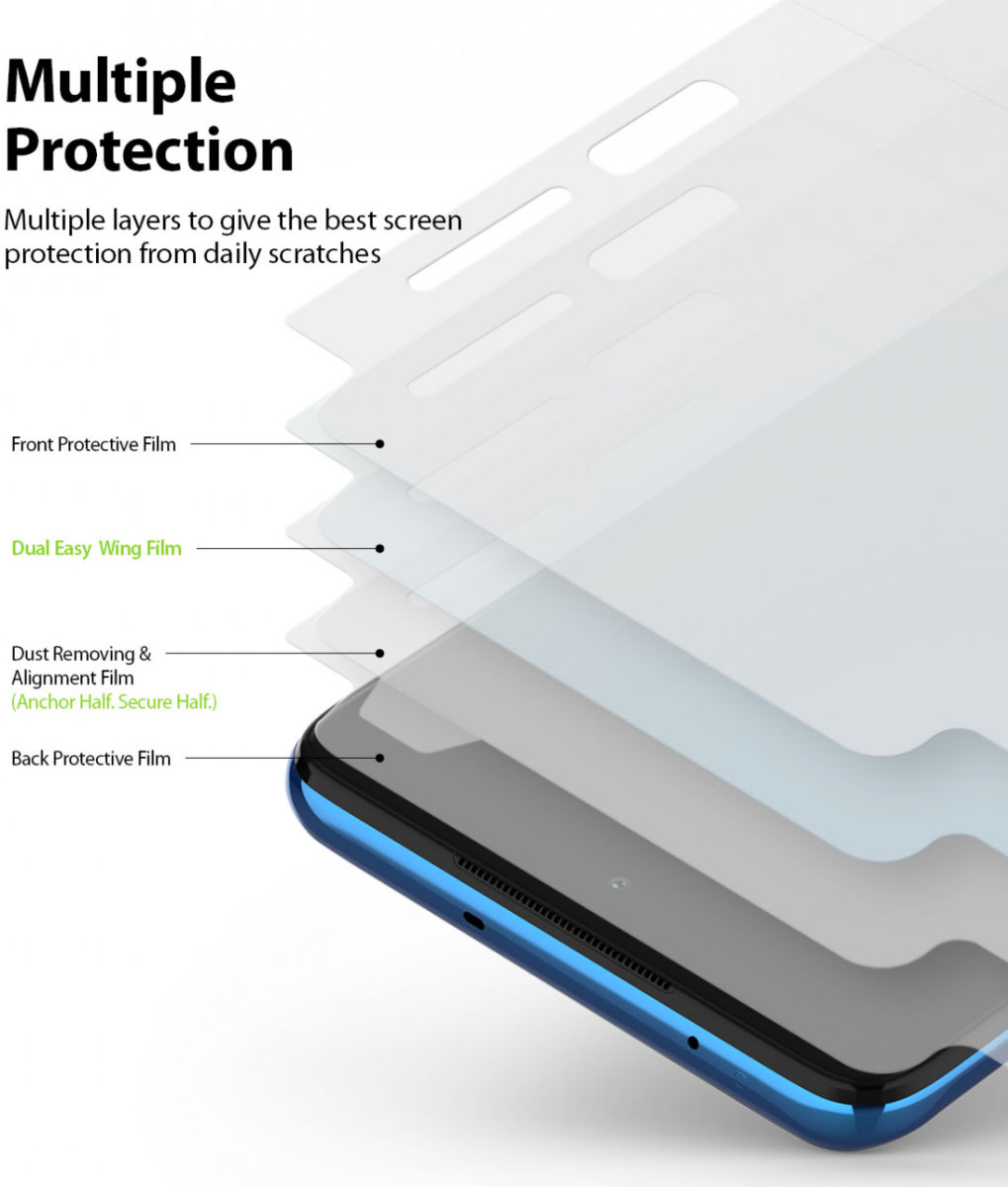 Ringke Dual Easy Wing Xiaomi Poco X3/X3 Pro Screen Protector (2-Pack) afbeelding 4