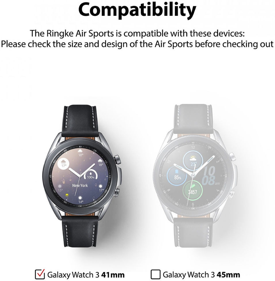 Ringke Air Sports Samsung Galaxy Watch 3 41MM Case Zwart afbeelding 11