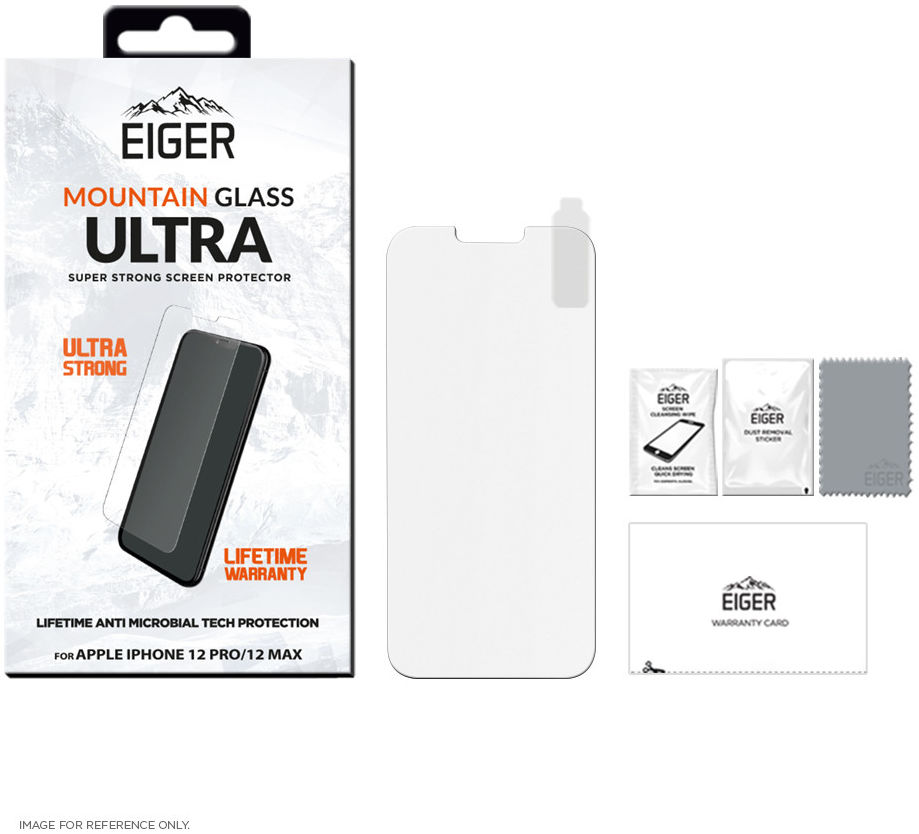 Eiger Ultra Apple iPhone 12 / 12 Pro Tempered Glass Antibacterieel afbeelding 4