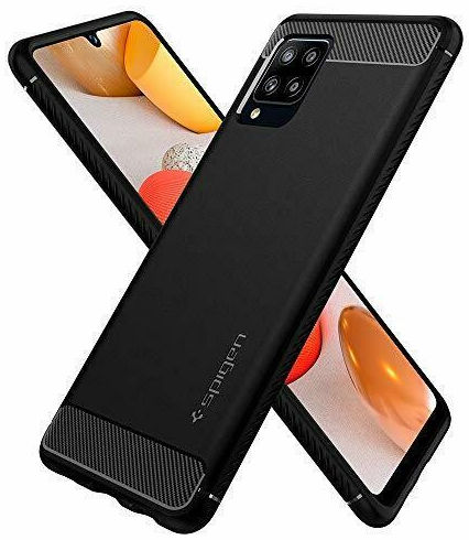 Spigen Rugged Armor Hoesje Samsung Galaxy A42 Mat Zwart afbeelding 2