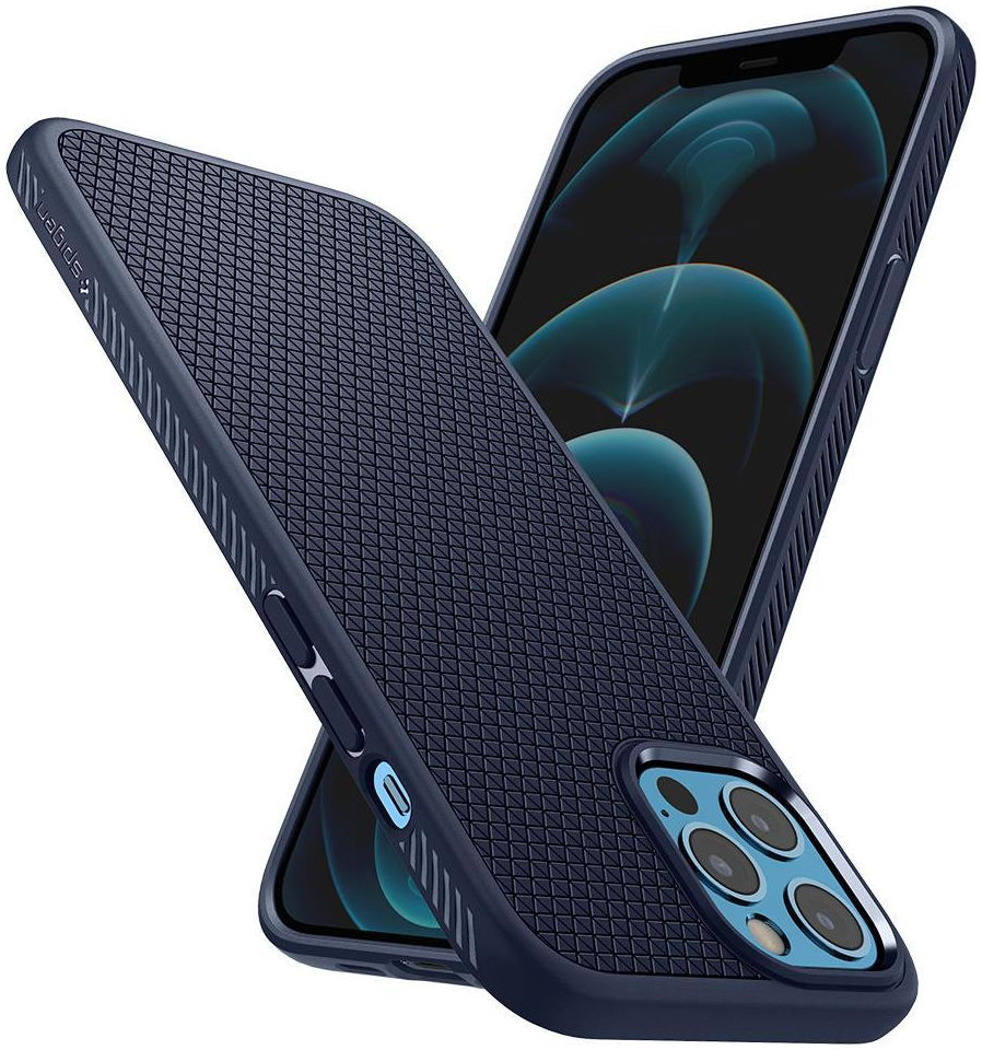 Spigen Liquid Air Apple iPhone 12 Pro Max Hoesje Blauw afbeelding 3