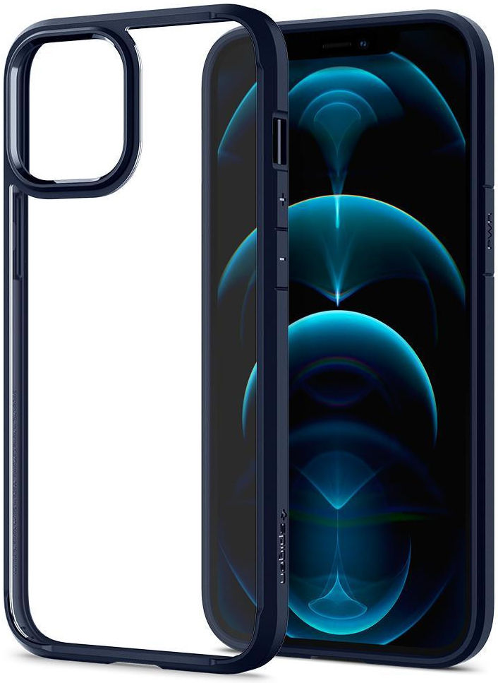 Spigen Ultra Hybrid Apple iPhone 12 Pro Max Hoesje Transparant/Blauw afbeelding 1