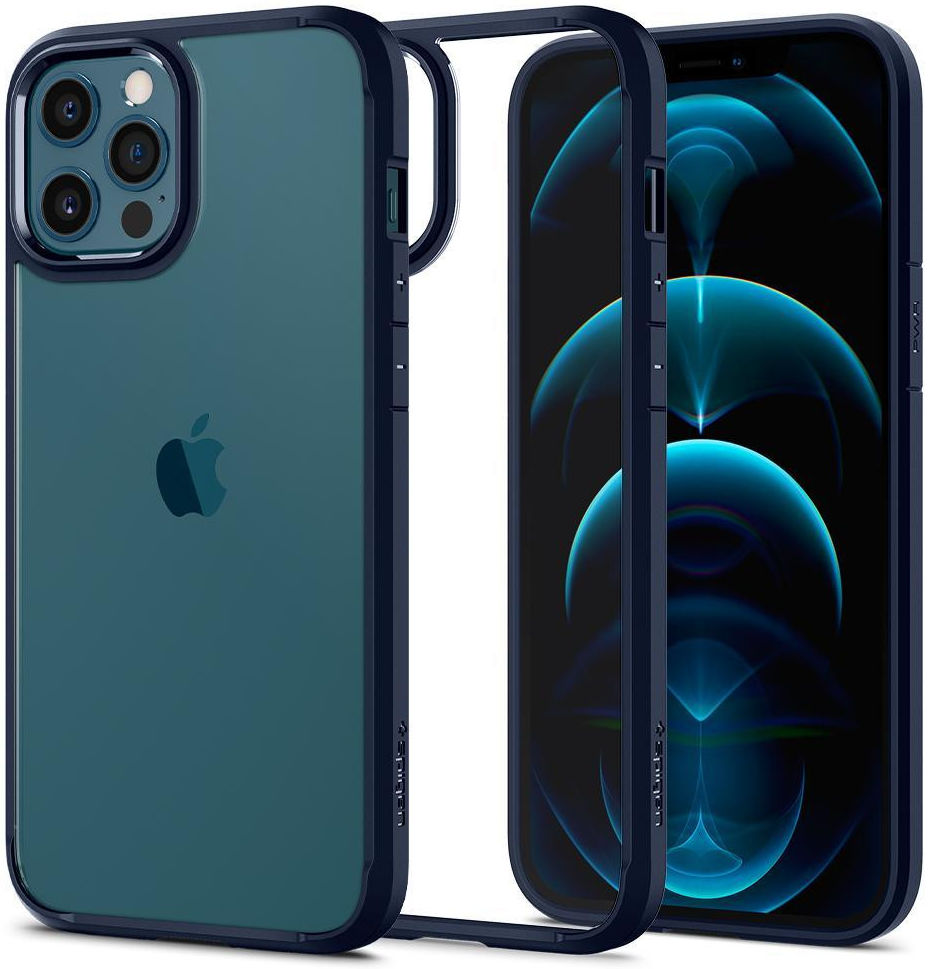 Spigen Ultra Hybrid Apple iPhone 12 Pro Max Hoesje Transparant/Blauw afbeelding 8