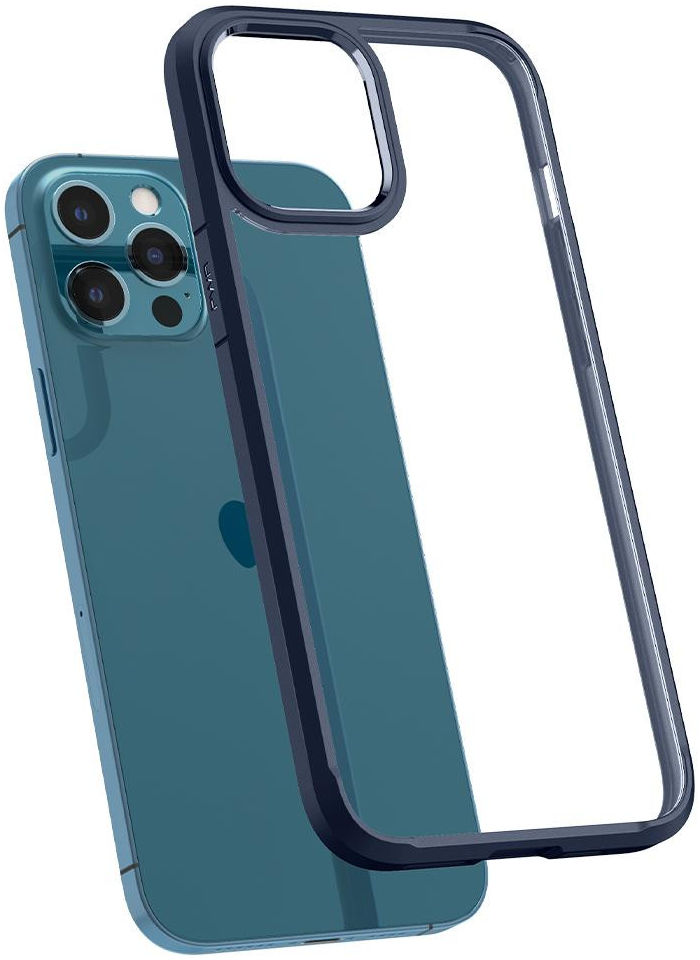 Spigen Ultra Hybrid Apple iPhone 12 Pro Max Hoesje Transparant/Blauw afbeelding 2