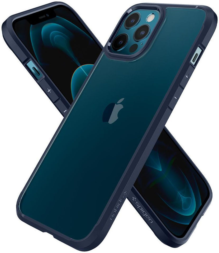 Spigen Ultra Hybrid Apple iPhone 12 Pro Max Hoesje Transparant/Blauw afbeelding 3