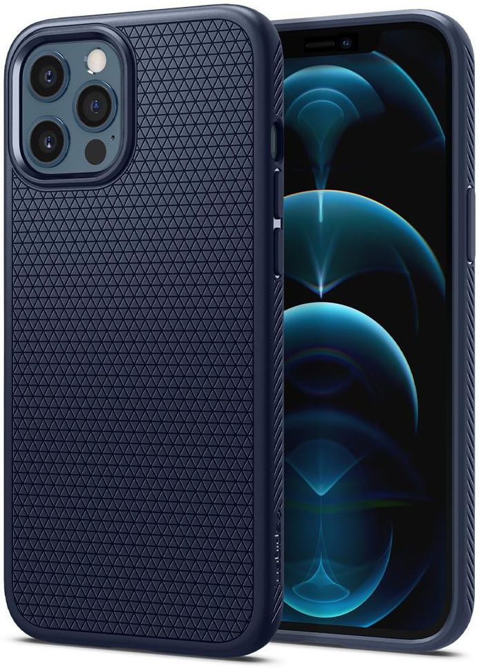 Spigen Liquid Air Apple iPhone 12 / 12 Pro Flexibel Hoesje Mat Blauw afbeelding 9
