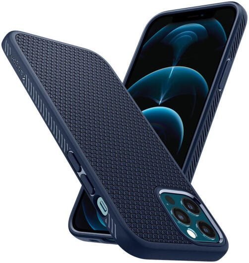 Spigen Liquid Air Apple iPhone 12 / 12 Pro Flexibel Hoesje Mat Blauw afbeelding 10
