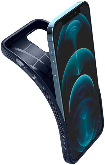 Spigen Liquid Air Apple iPhone 12 / 12 Pro Flexibel Hoesje Mat Blauw afbeelding 11