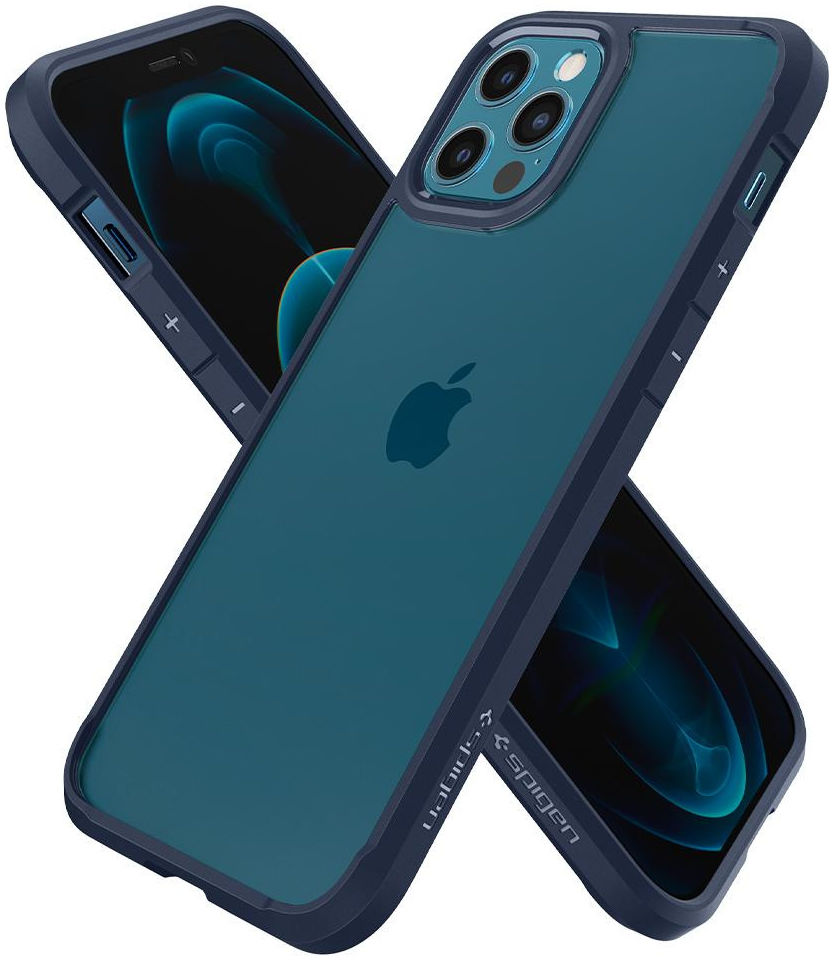 Spigen Ultra Hybrid Apple iPhone 12 / 12 Pro Hoesje Transparant/Blauw afbeelding 2