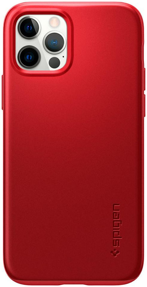 Spigen Thin Fit Apple iPhone 12 / 12 Pro Hoesje Rood afbeelding 6