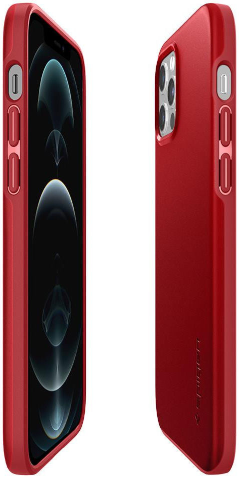 Spigen Thin Fit Apple iPhone 12 / 12 Pro Hoesje Rood afbeelding 10