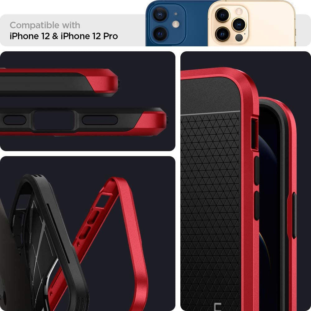 Spigen Neo Hybrid Apple iPhone 12 / 12 Pro Hoesje Rood afbeelding 5