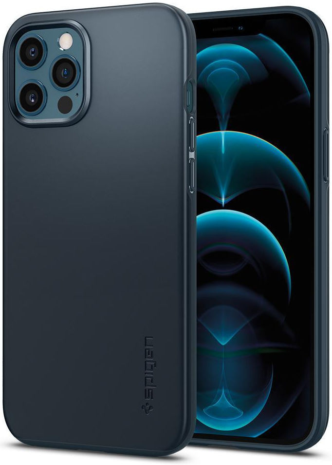 Spigen Thin Fit Apple iPhone 12 Pro Max Hoesje Metal Slate afbeelding 1