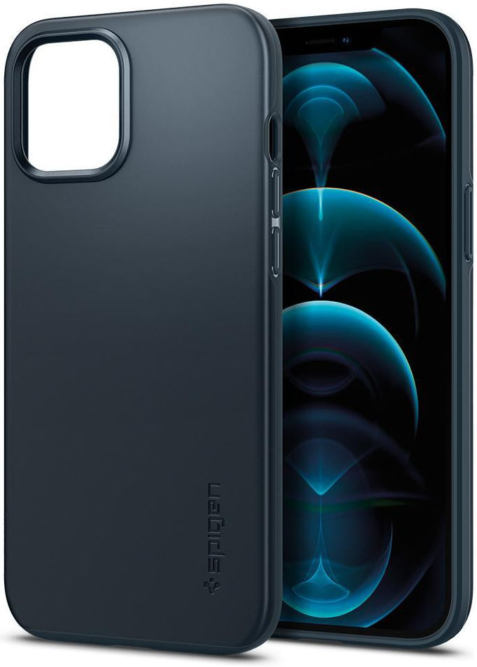 Spigen Thin Fit Apple iPhone 12 Pro Max Hoesje Metal Slate afbeelding 2