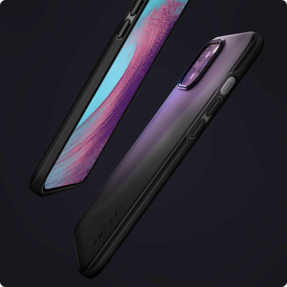 Spigen Thin Fit Apple iPhone 12 Pro Max Hoesje Metal Slate afbeelding 4