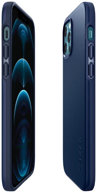 Spigen Thin Fit Apple iPhone 12 / 12 Pro Hoesje Blauw afbeelding 3
