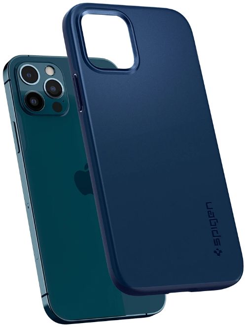 Spigen Thin Fit Apple iPhone 12 / 12 Pro Hoesje Blauw afbeelding 6