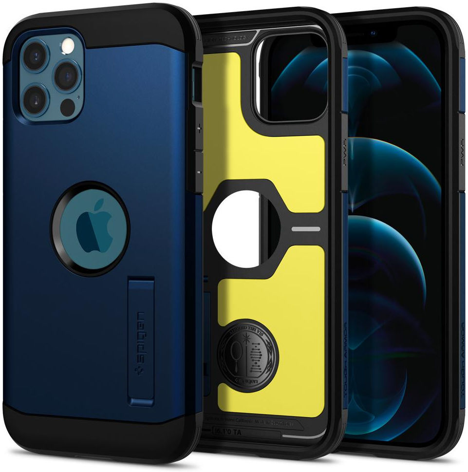 Spigen Tough Armor Apple iPhone 12 / 12 Pro Hoesje Navy Blue afbeelding 1