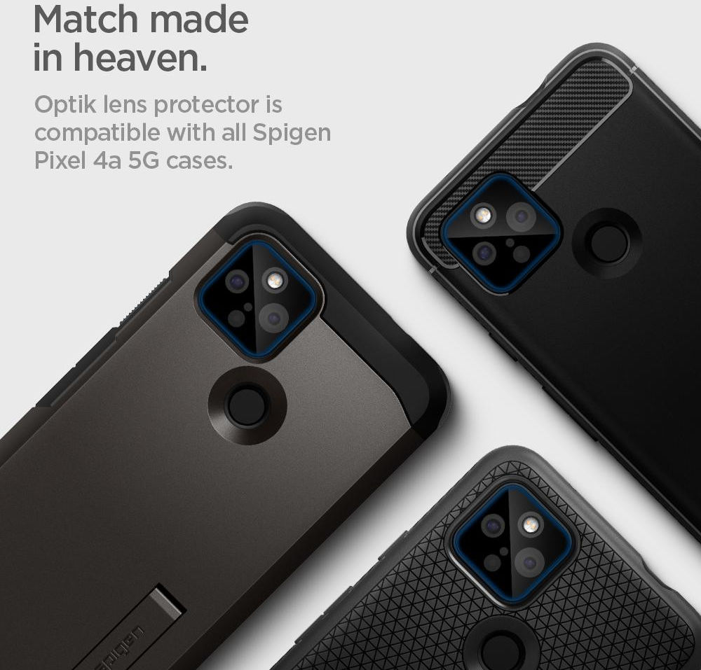 Spigen Optik Google Pixel 4A 5G Camera Lens Protector (2-Pack) afbeelding 5