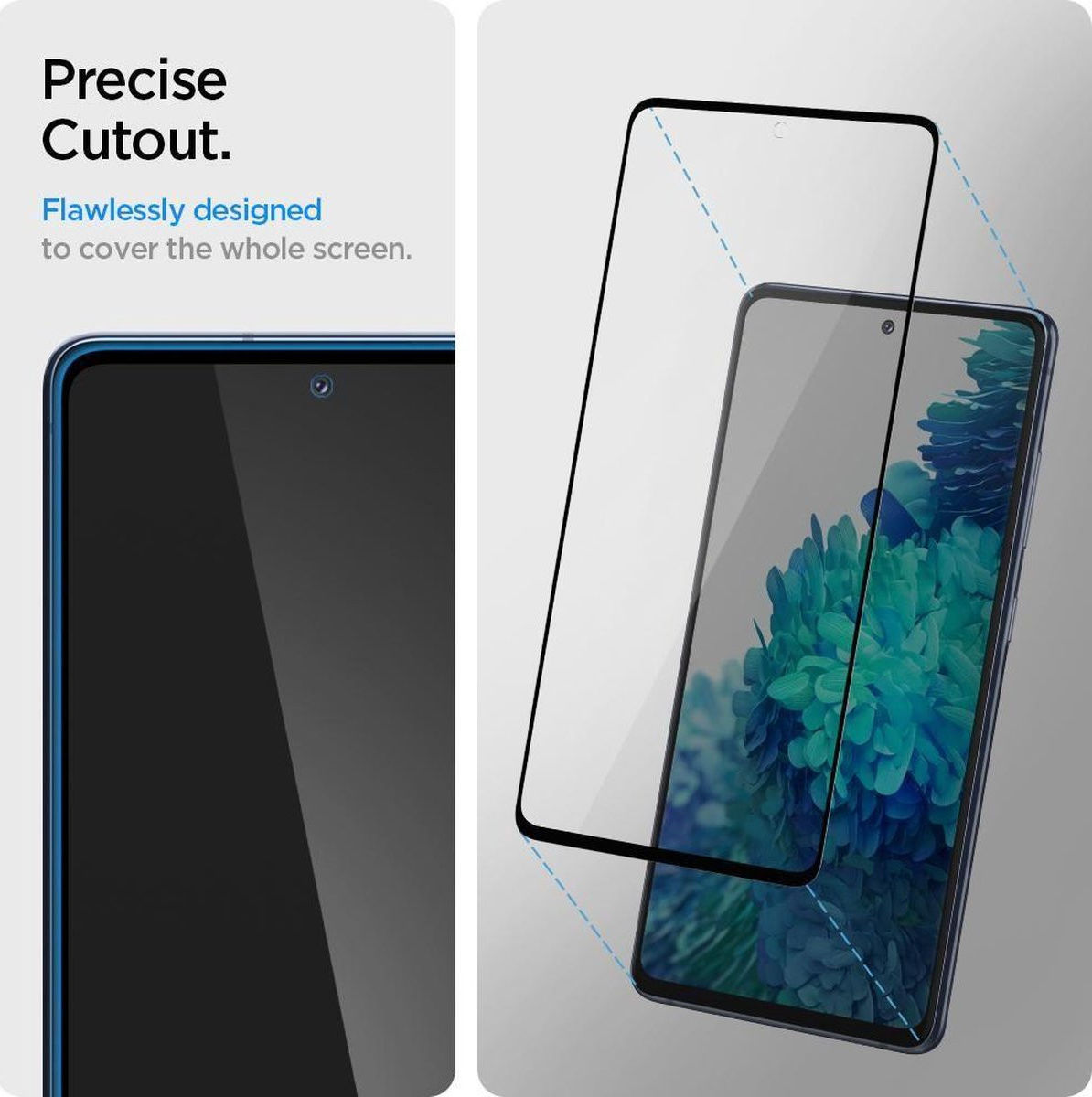 Spigen GLAS.tR Samsung Galaxy S20 FE Tempered Glass Screen Protector afbeelding 3