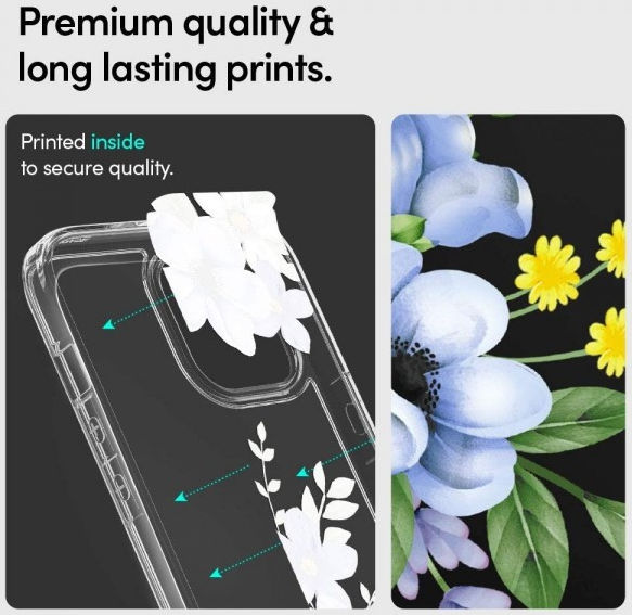 Spigen Cyrill Cecile Apple iPhone 12 Pro Max Hoesje Midnight Bloom afbeelding 6