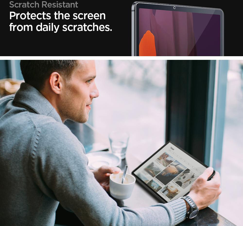 Spigen EZ Fit Glas.tR Samsung Galaxy Tab S7 Plus Screen Protector afbeelding 6