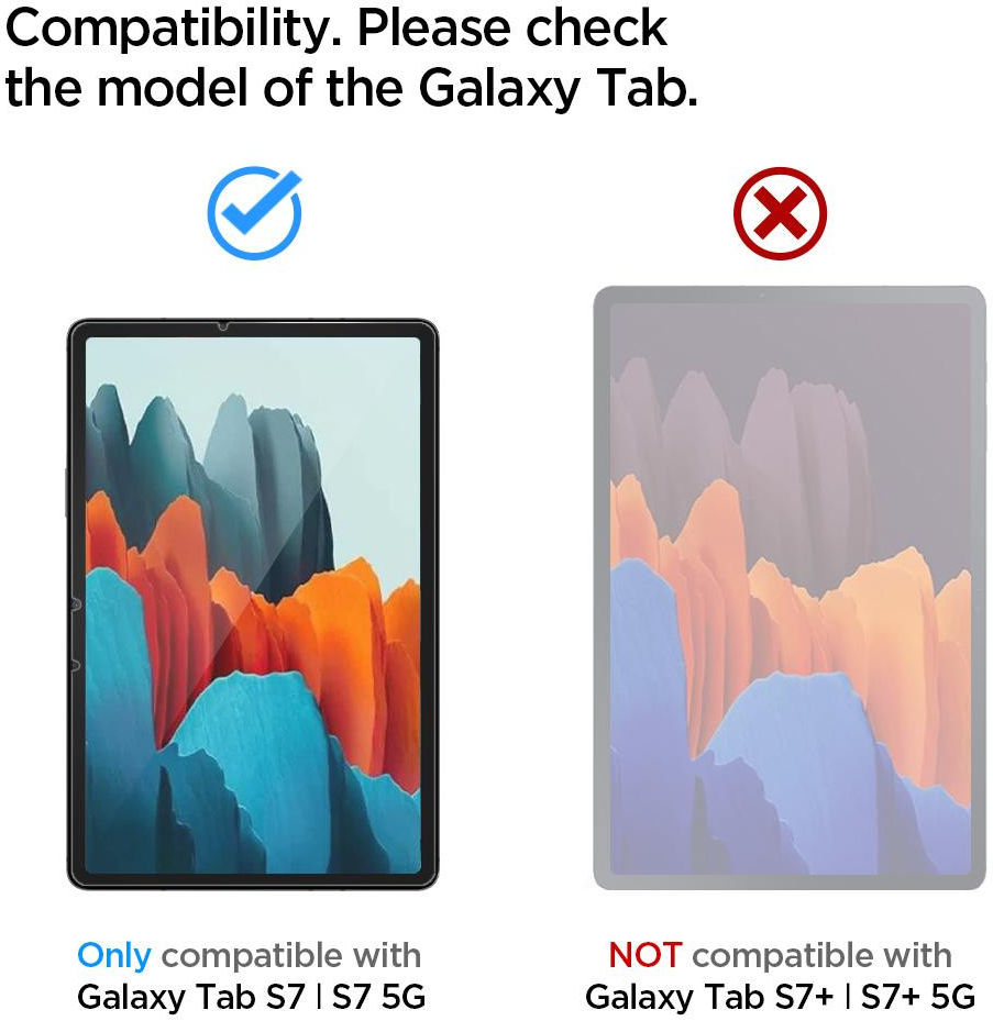 Spigen EZ Fit Glas.tR Samsung Galaxy Tab S7 Screen Protector afbeelding 8