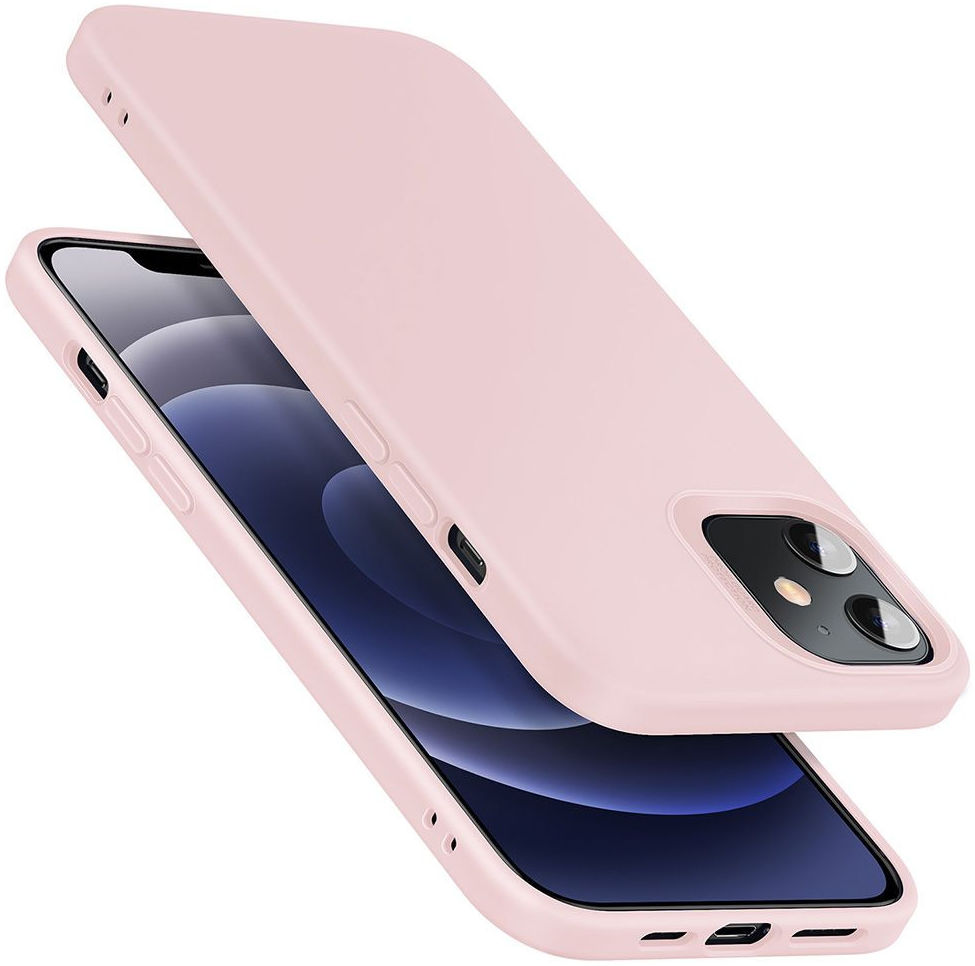 ESR Cloud Apple iPhone 12 Mini Hoesje Siliconen Back Cover Roze afbeelding 4