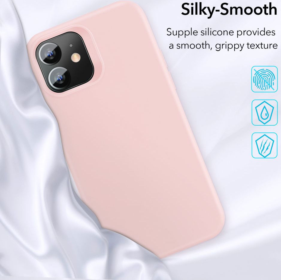 ESR Cloud Apple iPhone 12 Mini Hoesje Siliconen Back Cover Roze afbeelding 7