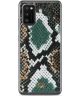 Mobilize Velvet Clutch Samsung Galaxy A41 Hoesje Green Snake