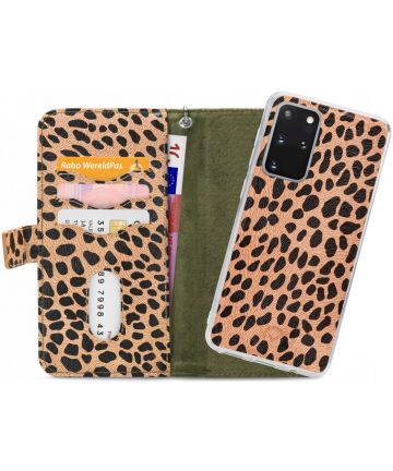 Mobilize Gelly Wallet Zipper Samsung S20 Plus Hoesje Olive Leopard Hoesjes