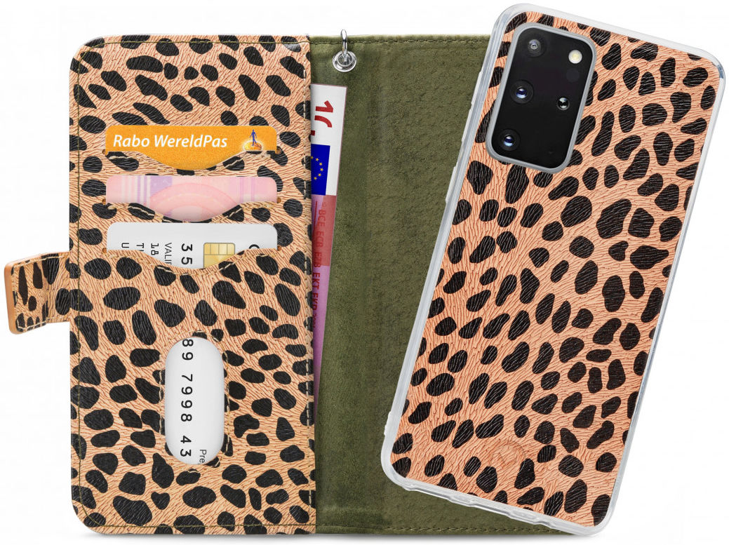 Mobilize Gelly Wallet Zipper Samsung S20 Plus Hoesje Olive Leopard afbeelding 1