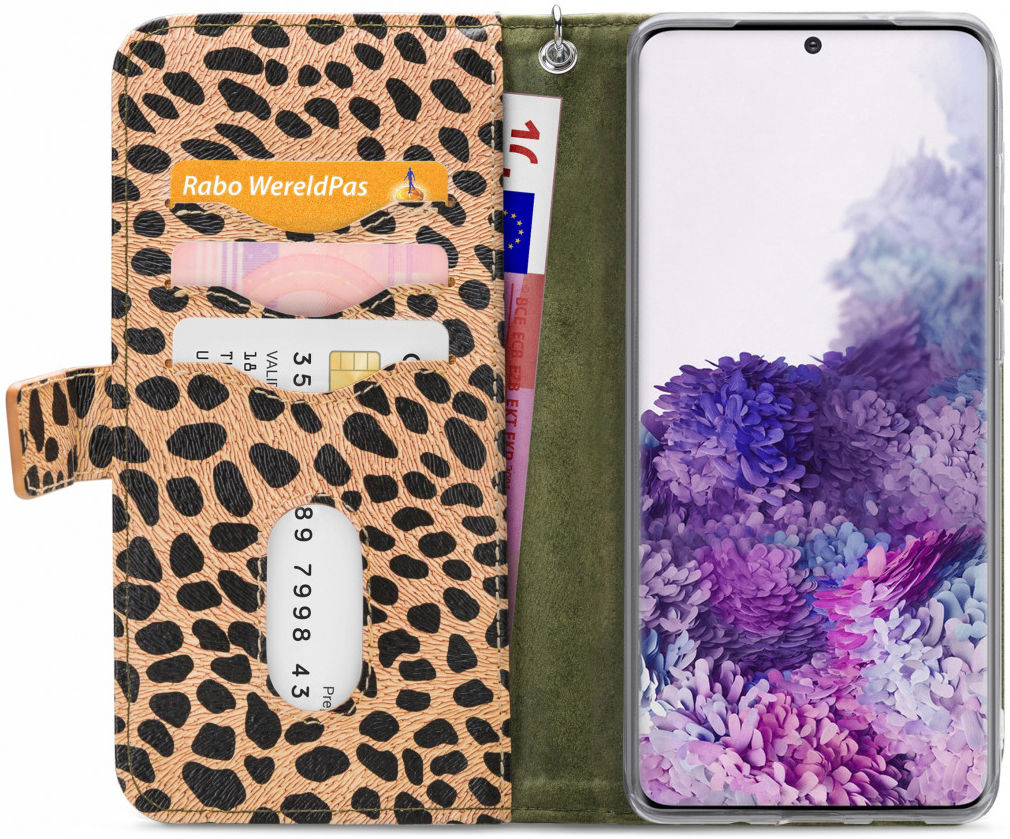 Mobilize Gelly Wallet Zipper Samsung S20 Plus Hoesje Olive Leopard afbeelding 2