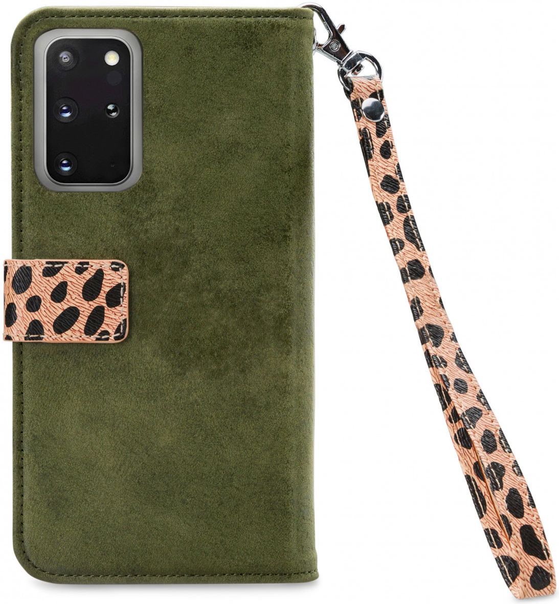 Mobilize Gelly Wallet Zipper Samsung S20 Plus Hoesje Olive Leopard afbeelding 6