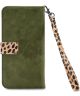 Mobilize Gelly Wallet Zipper Apple iPhone 12 Mini Hoesje Olive Leopard