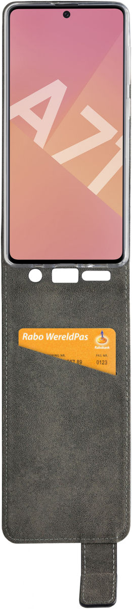 Mobilize Classic Gelly Flip Case Samsung Galaxy A71 Hoesje Zwart afbeelding 1