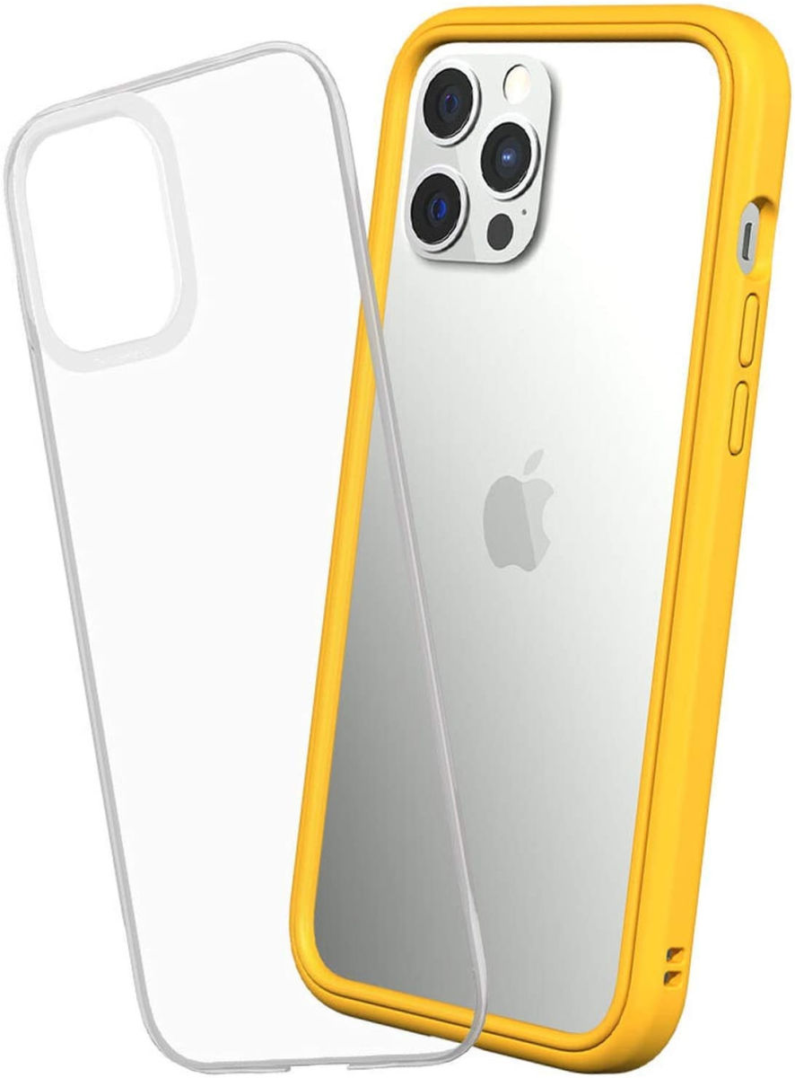 RhinoShield Mod NX Apple iPhone 12 Pro Max Hoesje Transparant/Geel afbeelding 1