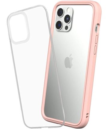 RhinoShield Mod NX Apple iPhone 12 Pro Max Hoesje Transparant/Roze Hoesjes