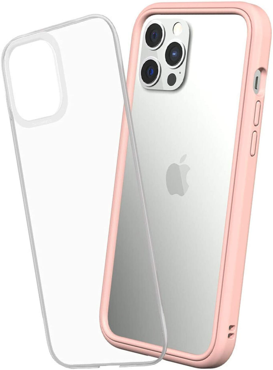 RhinoShield Mod NX Apple iPhone 12 Pro Max Hoesje Transparant/Roze afbeelding 1
