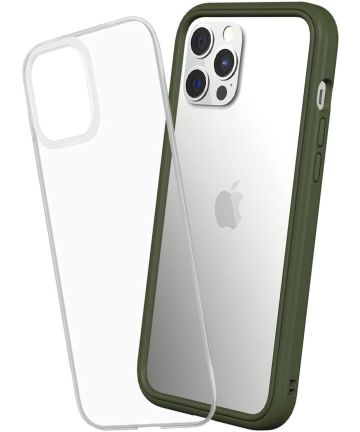 RhinoShield Mod NX Apple iPhone 12 Pro Max Hoesje Transparant/Groen Hoesjes