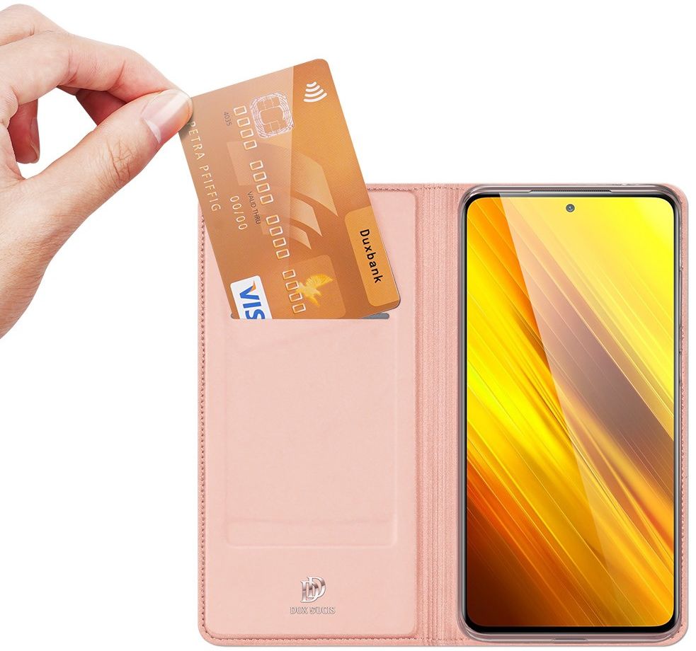 Dux Ducis Skin Pro Series Xiaomi Poco X3 / X3 Pro Hoesje Wallet Roze afbeelding 2