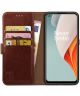 Rosso Element OnePlus Nord N100 Hoesje Book Cover Wallet Case Bruin
