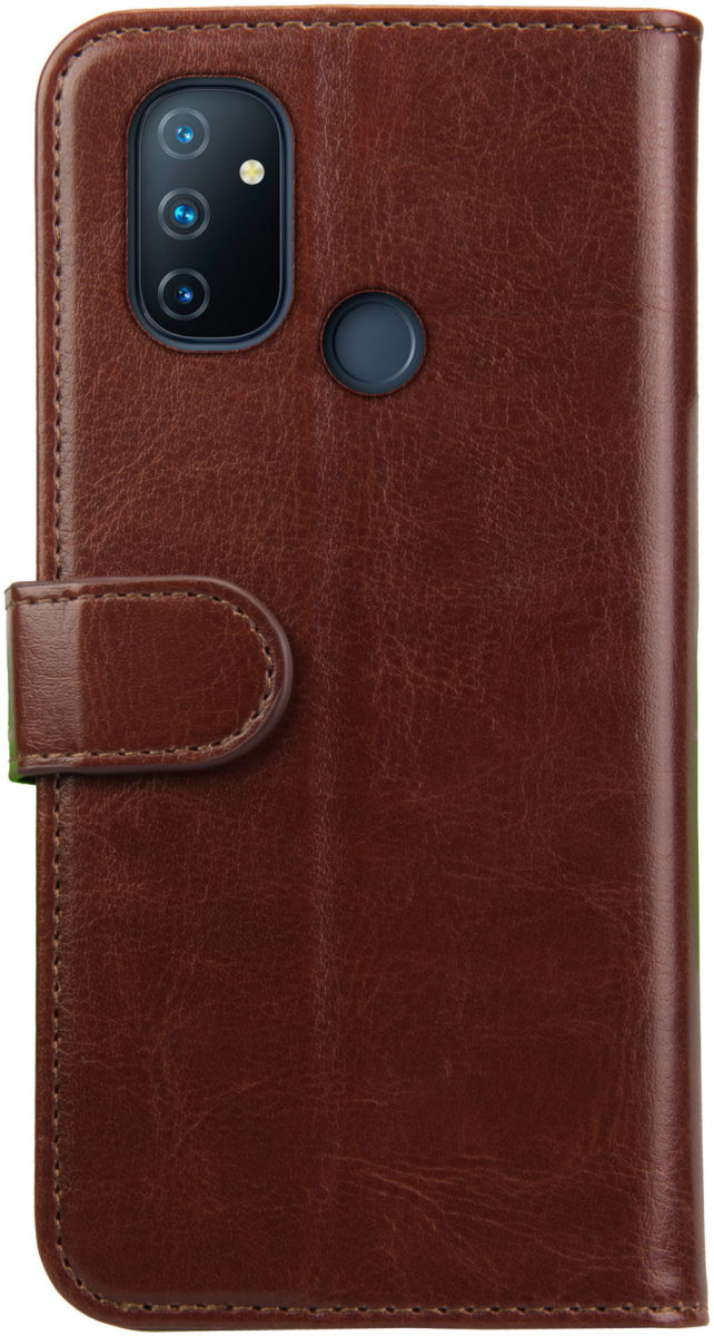 Rosso Element OnePlus Nord N100 Hoesje Book Cover Wallet Case Bruin afbeelding 2