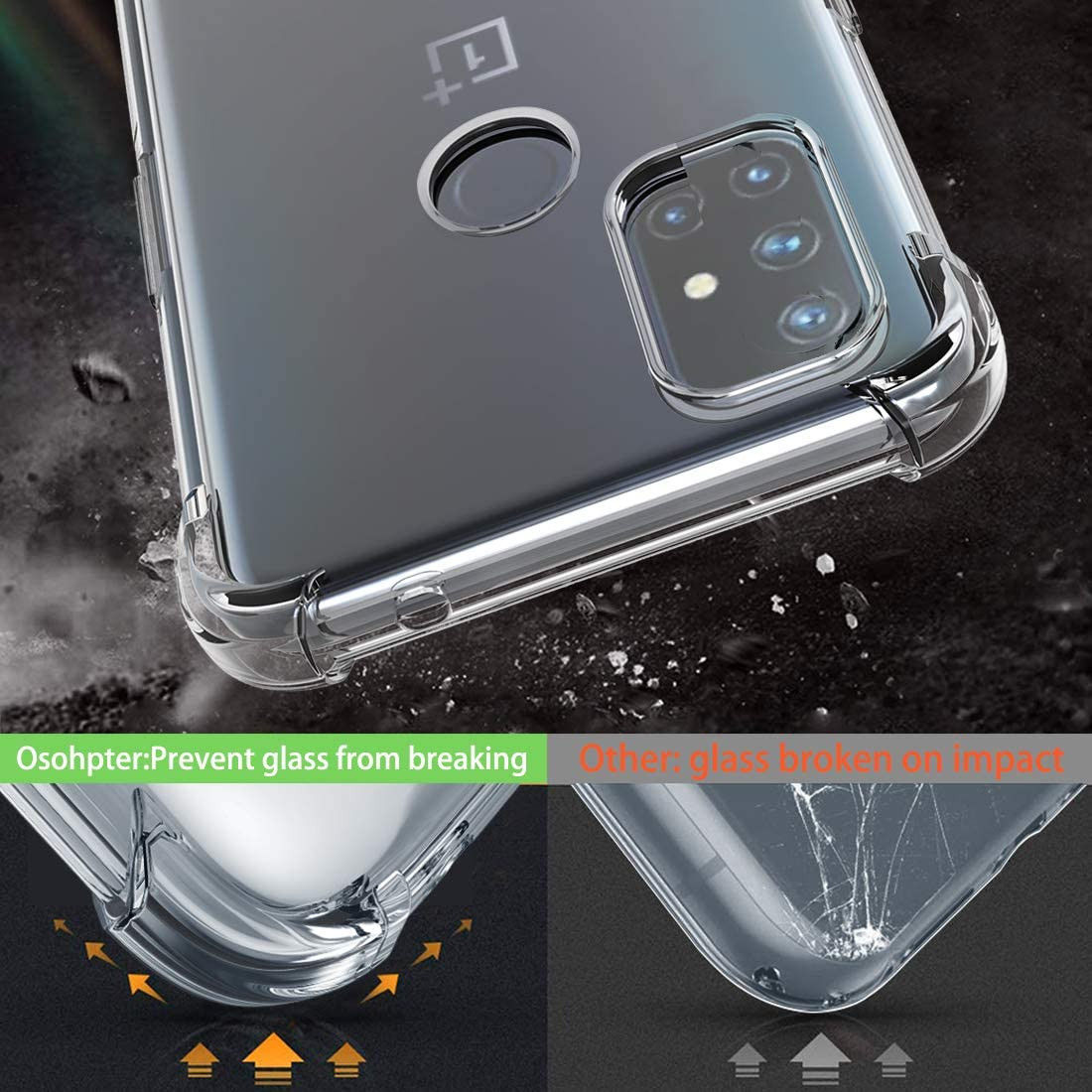 OnePlus Nord N10 Hoesje TPU Schokbestendig Transparant afbeelding 13