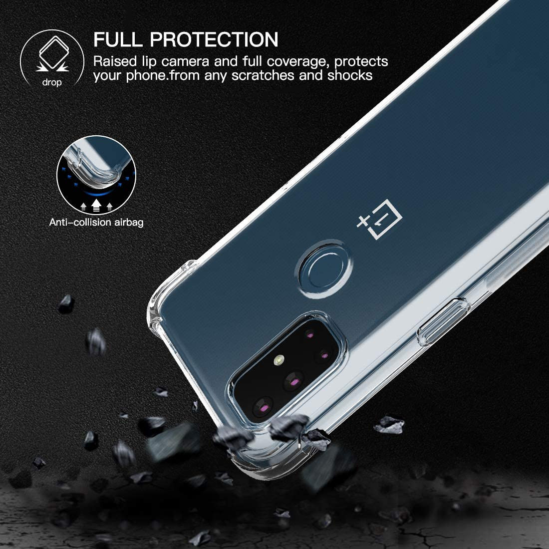 OnePlus Nord N10 Hoesje TPU Schokbestendig Transparant afbeelding 8