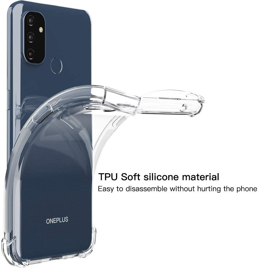 OnePlus Nord N100 Hoesje TPU Schokbestendig Transparant afbeelding 5