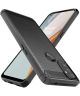 OnePlus Nord N100 Hoesje Geborsteld TPU Flexibele Back Cover Zwart